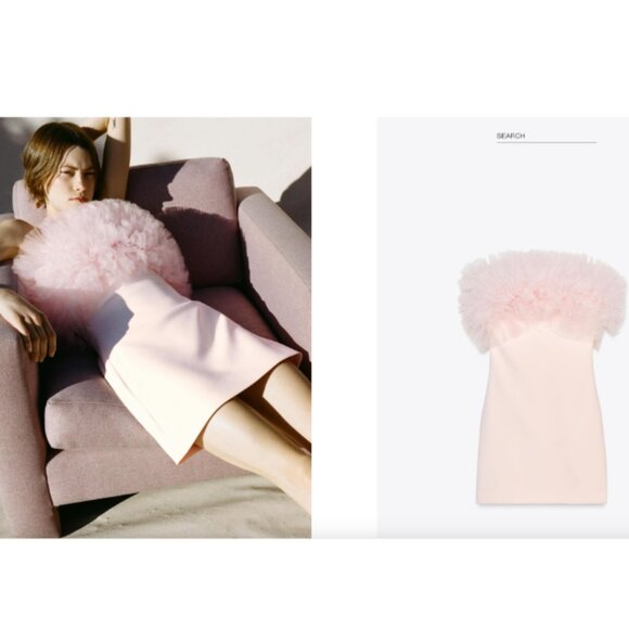 Zara | Voluminous Tulle Mini Dress In Pink - Picture 12 of 15